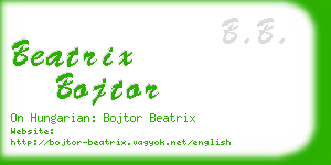 beatrix bojtor business card